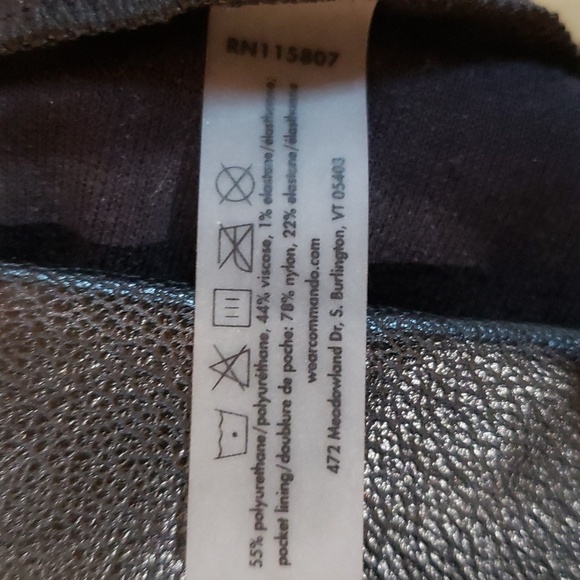 Commando Black Pull On Faux Leather Jogger Pants Size S - Picture 6 of 6